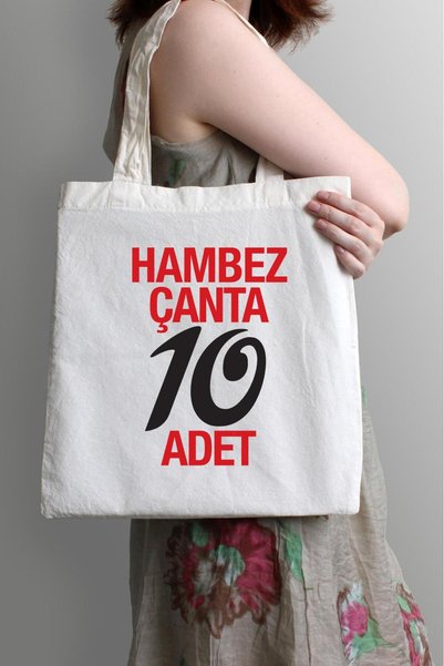 KURUMSAL AMBALAJ 10 pcs Hambez Unprinted American Cloth Bags