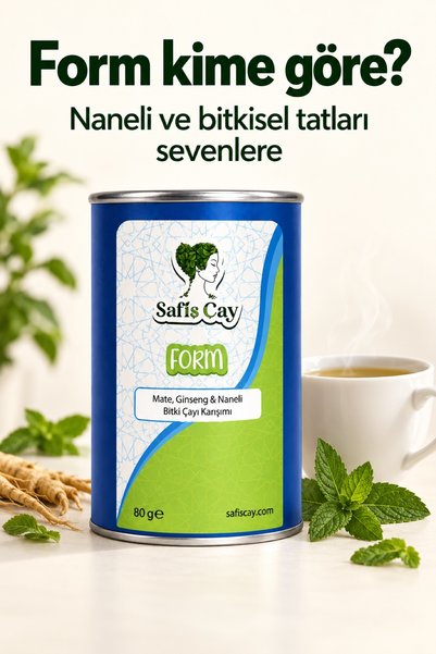 Safiş Çay Form Mate Ginseng ve Naneli Dökme Bitki Çayı Karışımı 80 g