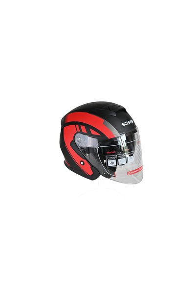 scharf 528 Şeffaf Vizörlü Yarım Motosiklet Kaskı - Güneş Camlı Açık Kask (R1 ...