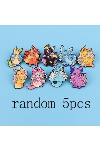Choice 2.2 4-5pcs/set Cute Monsters Enamel Pin Cool Game Brooches Lapel Badge...