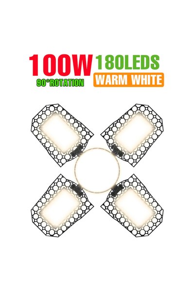 Choice مصباح LED أبيض دافئ بقوة 100 واط/250 واط، قاعدة E27/E26، مصباح جراج، ت...