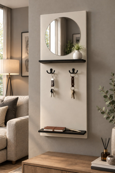 SERENGETI ART HERA Aynalı Dekoratif Salon, Koridor, Mutfak, Banyo,Duvar Rafı ...