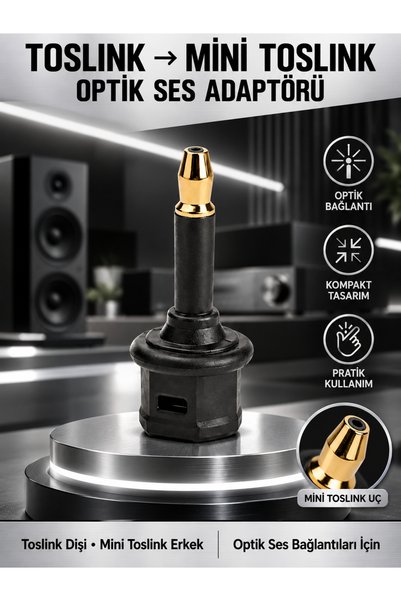 MVLH Toslink To Mini Toslink Çevirici Optik Ses Dönüştürücü Adaptör