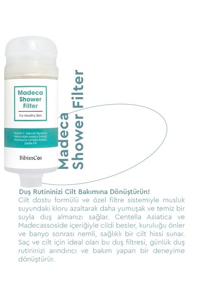 Bibimcos Madeca Shower Filter - Cilt Nemlendirici ve Besleyici Duş Filtresi 6'lı (1 Yıllık Paket)