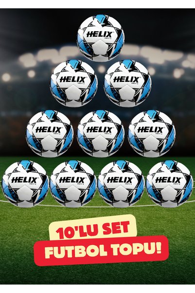 Helix Unity 5 Hibrit Futbol Topu 10’lu Set Okullara Özel Dayanıklı Sert Yapı Saha Kullanımına Uygun