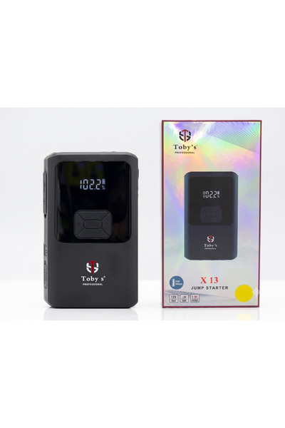 TOBYS جهاز تشغيل السيارة بالبطارية مع منفاخ إطارات بسعة 10 آلاف مللي أمبير X13