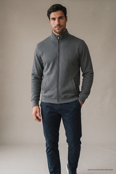 Maccali Men's Casual Basic Long Sleeve Cardigan Winter Sweater