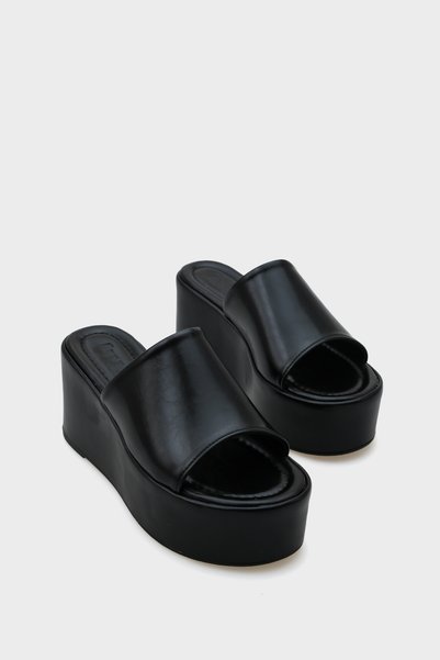 Capone Outfitters Marry Platform Straw Suede Women's Slippers