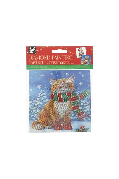 OEM Set creativ DIY, felicitari de Craciun, pisicuta si catel(Pisica) Pisica
