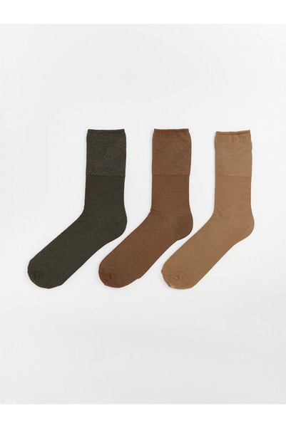 LC Waikiki Lcw Accessories Mixed Plain 3-Pack Men's Socks with Nevavm Difference