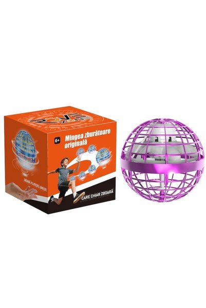 RoveZone Minge Zburatoare RoveZone®, cu LED-uri, tip OZN/Drona, incarcare cu ...