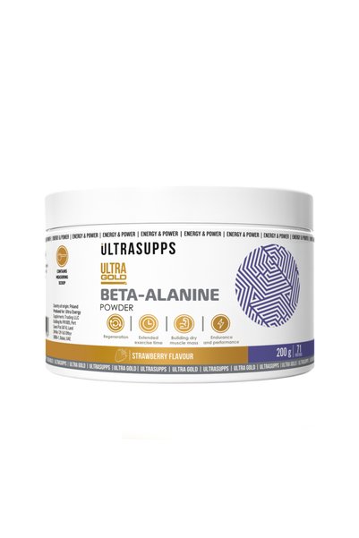 Ultrasupps Ultra Gold Beta-Alanine, Strawberry Flavor, 200 g