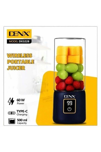 Generic Brand خلاط محمول لاسلكي دينكس DX3228 - قوة 60 واط، سعة 500 مل