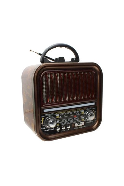 OEM Επαναφορτιζόμενο ραδιόφωνο Retro Bluetooth / USB RX-730D σε καφέ χρώμα