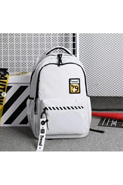 OEM Σακίδιο πλάτης 3 θέσεων με 2 πλαϊνές θήκες 50x30x20 εκ. S318 σε λευκό χρώμα