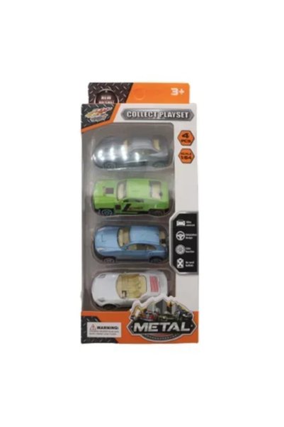 OEM Σετ Vintage αυτοκίνητα Pull Back 4 τεμάχια 3+ LA-233