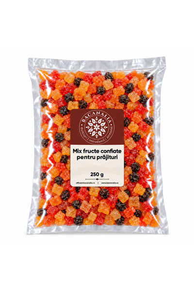 Bacanalia Mix fructe confiate pentru prăjituri 250 gr