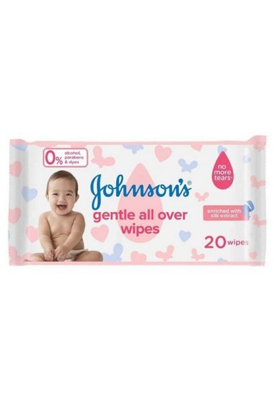 Johnson's Gentle All Over Cleansing Wipes 20 Wipes
