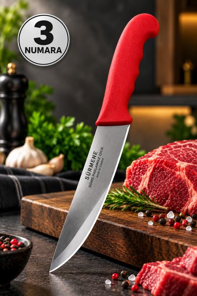Decopat 1 Piece Makrosel No:3 Blade Stainless Steel Plastic Handle Kitchen Kn...