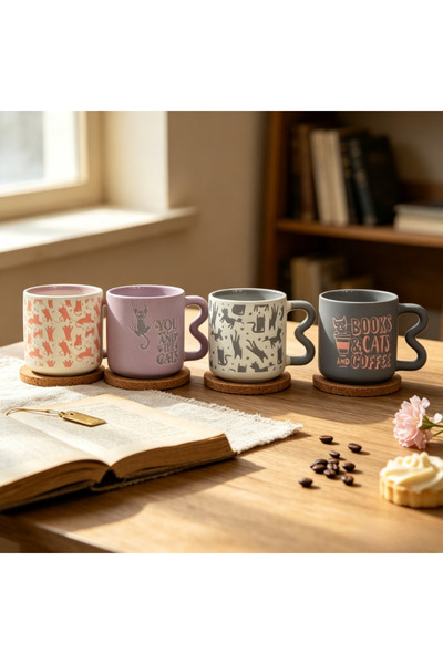idei Matte ceramic mug with Printed , volume 380ml, creative design, mug for ...