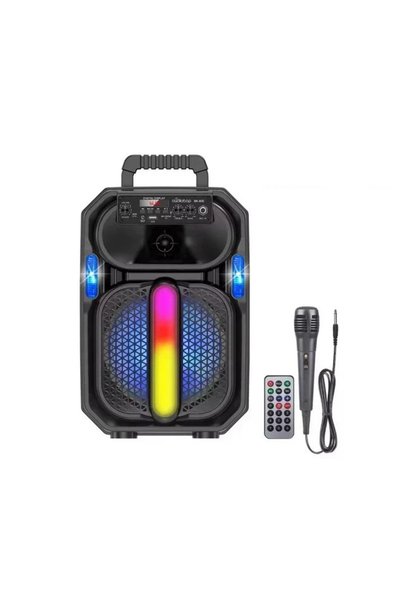 Andowl Φορητό ηχείο Bluetooth Super Bass 8″ με μικρόφωνo Q-YX1510