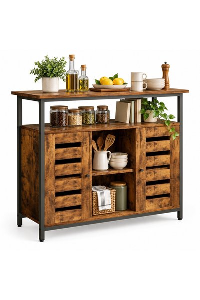 Generic Brand Bufet maro în stil loft industrial 90x35x80 cm