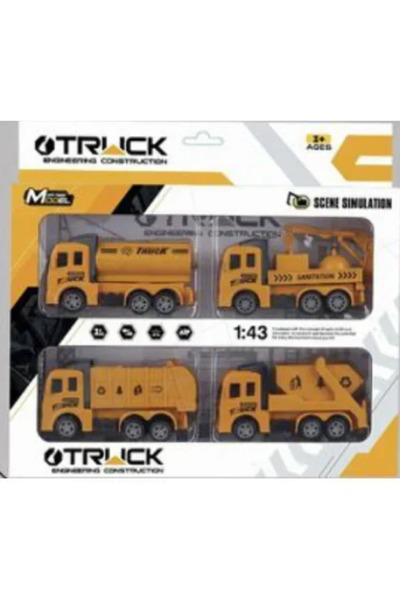 OEM Παιδικό σετ με 4 οχήματα κατασκευών Pull Back GC-104