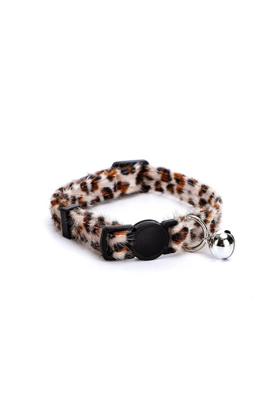 OEM Περιλαίμιο με καμπανάκι και Animal Print Jaguar για γάτες W1.0*L20-30 εκ.