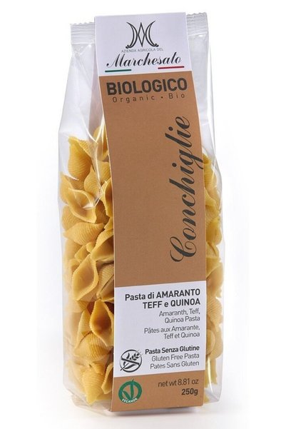 Marchesato Paste conchiglie din amarant, teff si quinoa bio fara gluten 250g