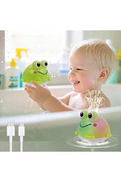 Generic Light Up Bath Toy Sprinkler for Toddlers, Built-In Rechargeable Water...
