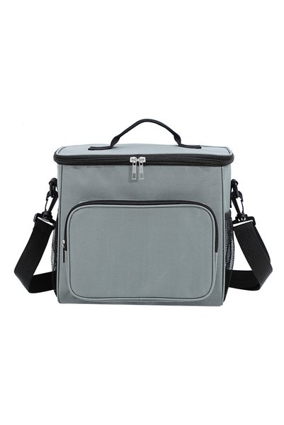 OEM Αδιάβροχη ισοθερμική τσάντα φαγητού - Lunch Bag 24x17x26 εκ. σε γκρι χρώμα