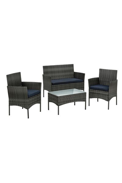 STILISTA Set mobilier gradina, poliratan, gri