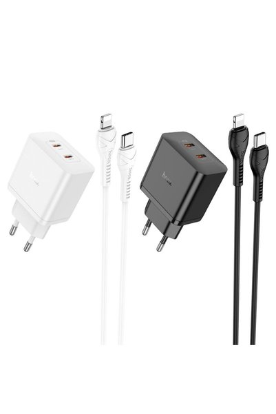 Hoco Φορτιστής PD45W με διπλή θύρα Type-C και καλώδιο Type-C σε Lightning N35...