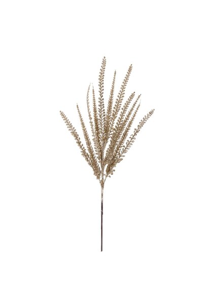 DD SHOP Ramura Decorativa de Craciun Feriga cu Glitter Sampaniu 90cm