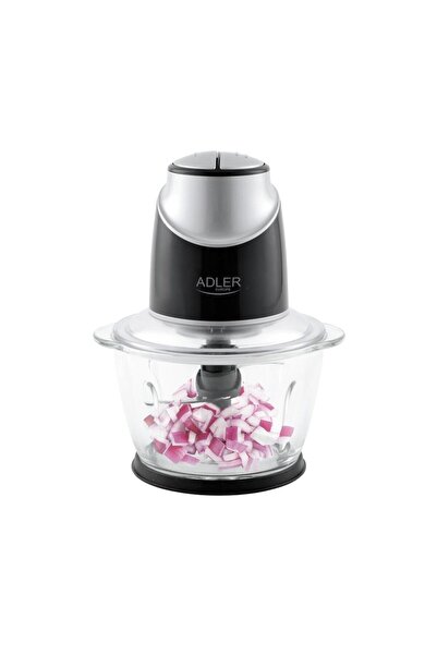 adler AD 4082 Tocător electric, 550 W, 2 viteze, bol de sticlă de 1.2 L, Negru