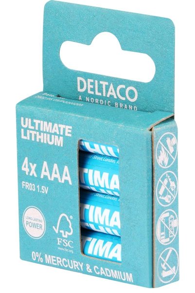 OEM Μπαταρίες λιθίου 1.5V LR03/AAA 4 τεμάχια οικολογική FSC συσκευασία ULT-R0...