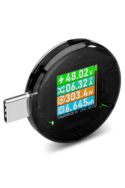 Generic أجهزة اختبار الطاقة USB-C، مقياس الجهد والتيار من النوع C، جهاز قياس ...