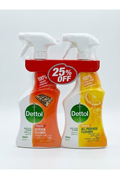 Dettol زجاجة بخاخ منظف متعدد الأغراض، برائحة الليمون + زجاجة بخاخ منظف المطبخ...