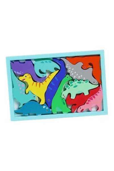 OEM Εκπαιδευτικό ξύλινο παιδικό Puzzle 3D 22.5×15 εκ. SDS-26121 δεινόσαυροι