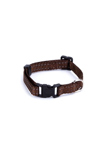 OEM Ανακλαστικό περιλαίμιο για σκύλους W2.0*L35-50 εκ. Large σε καφέ χρώμα