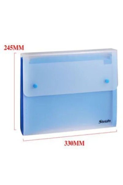 OEM Ντοσιέ φυσαρμόνικα Α4 12 θέσεων Stelan 860933 σε μπλε χρώμα