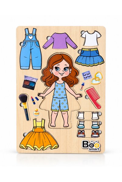 Bee Smart Kız Giydirme Oyunu Montessori Oyun