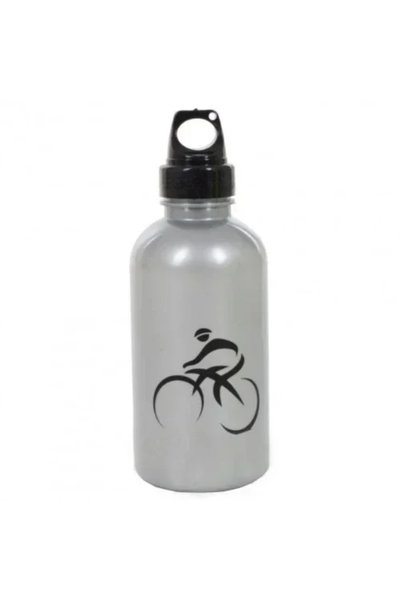 OEM Πλαστικό παγούρι ποδηλάτου 500ml SHJ-018 σε ασημί χρώμα