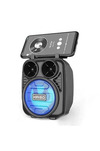 OEM Mini ασύρματο φορητό ηχείο Bluetooth 3″ με LED φωτισμό - μαύρο/Μπλε 1182