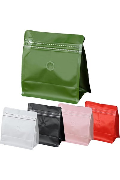 Generic 10 Pcs 0.5lb Sqaure Coffee Bean Bags with No-Valve, Easy Tear Open & ...