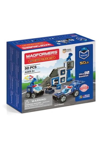 Magformers Set magnetic Magformers, Uimitorul set de politie