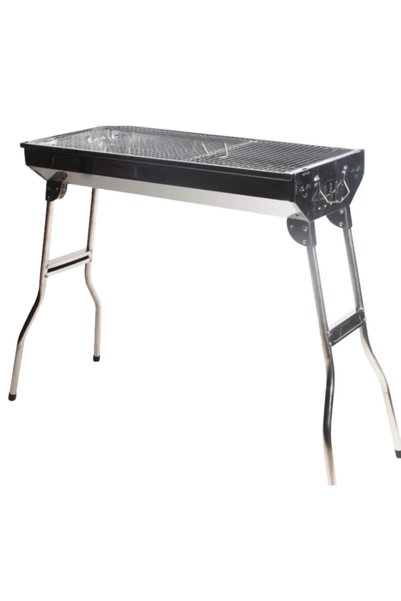 OEM Φορητή αναδιπλούμενη ψησταριά 73x33 εκ. για BBQ σε μαύρο χρώμα