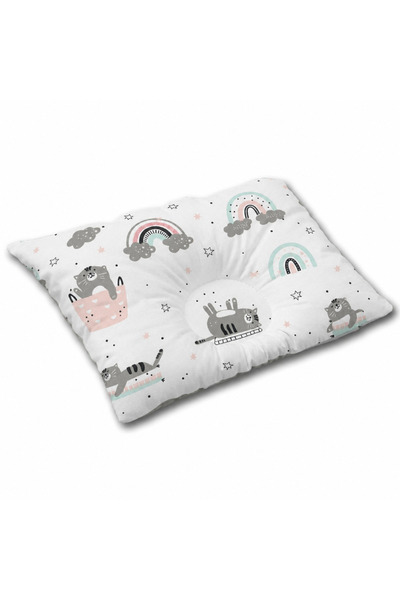 Kidizi Perna ergonomica bebelusi contra plagiocefaliei 30x25 cm - Cats and Ra...