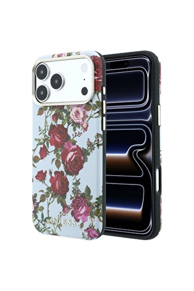 Guess iPhone 17/18 Pro Max Θήκη MagSafe με σχέδιο Ανθισμένα Τριαντάφυλλα, Γαλ...