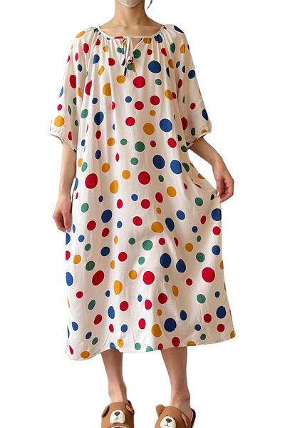 Generic Women's and Girls Cotton Fabric Print Nighty/Nightgown/Nightwear/Nigh...